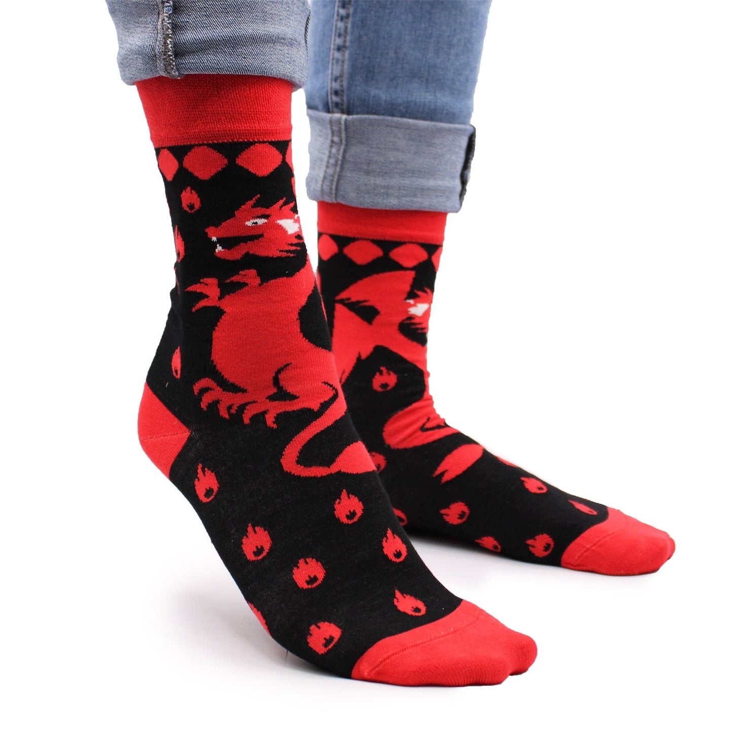 Bliss Hop Hare Bamboo Socks (41-46) - Red Dragons