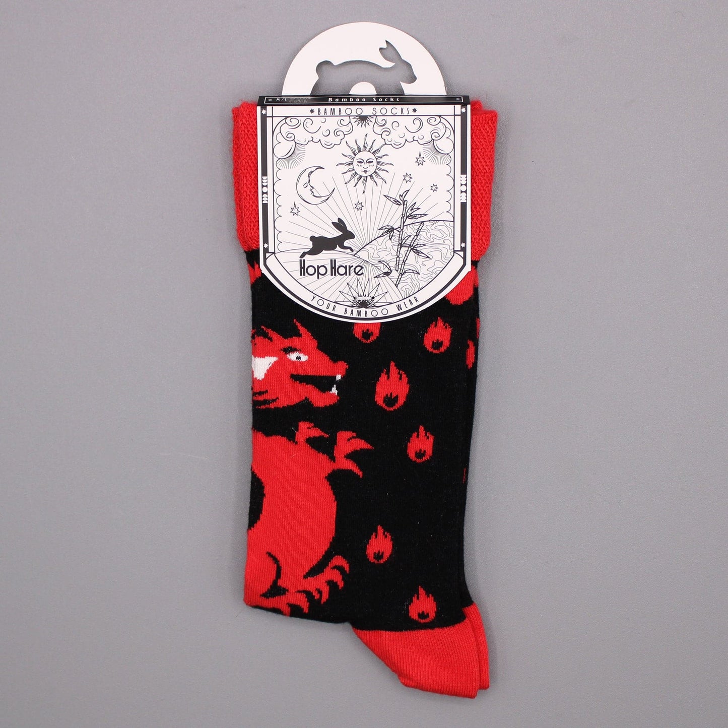 Hop Hare Bamboo Socks (41-46) - Red Dragons - best price from Maltashopper.com BAMS-08M