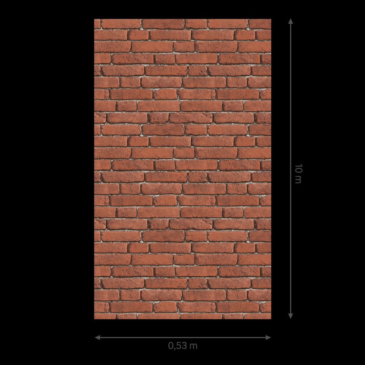 WALLPAPER ANTIQUE RED BRICK 53CMX10.5M - best price from Maltashopper.com BR480010890