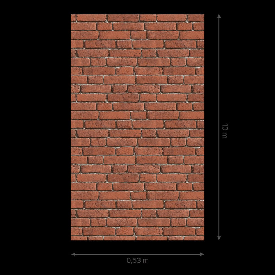 WALLPAPER ANTIQUE RED BRICK 53CMX10.5M - best price from Maltashopper.com BR480010890