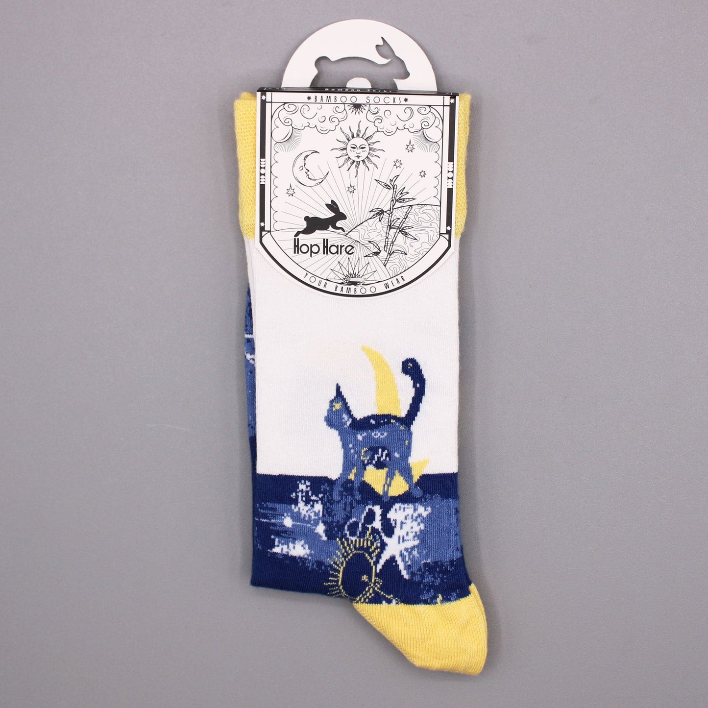 Hop Hare Bamboo Socks (41-46) - Midnight Cat - best price from Maltashopper.com BAMS-17M