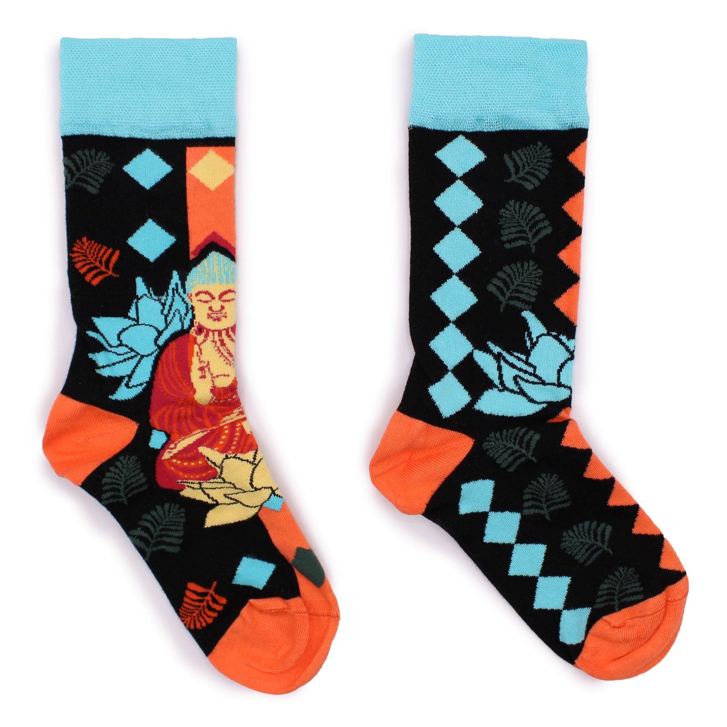 Hop Hare Bamboo Socks (41-46) - Blue Buddha & Lotus  - best price from Maltashopper.com BAMS-23M