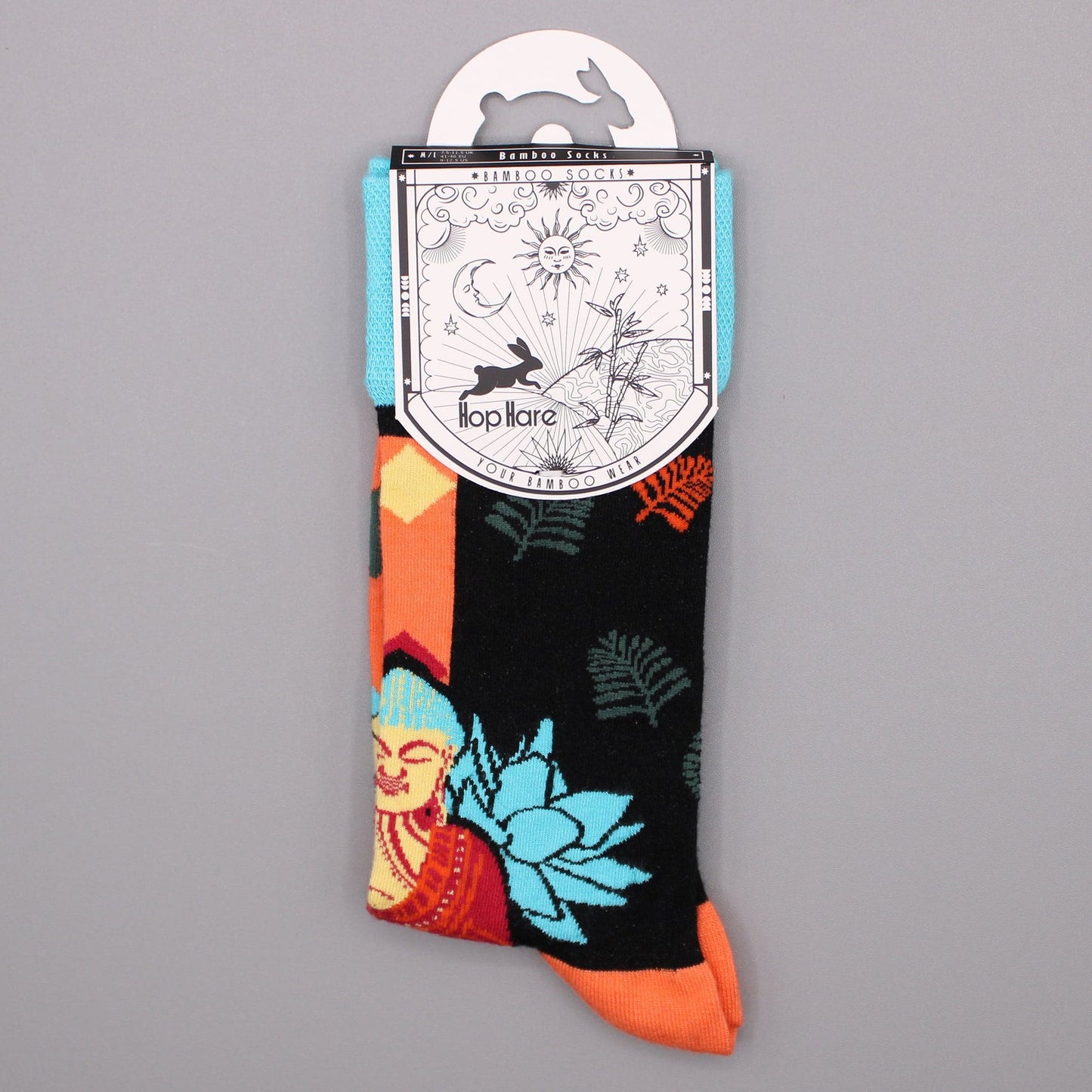 Hop Hare Bamboo Socks (41-46) - Blue Buddha & Lotus  - best price from Maltashopper.com BAMS-23M