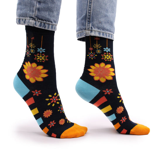 Bliss Hop Hare Bamboo Socks (36-40) - Mandala Flowers