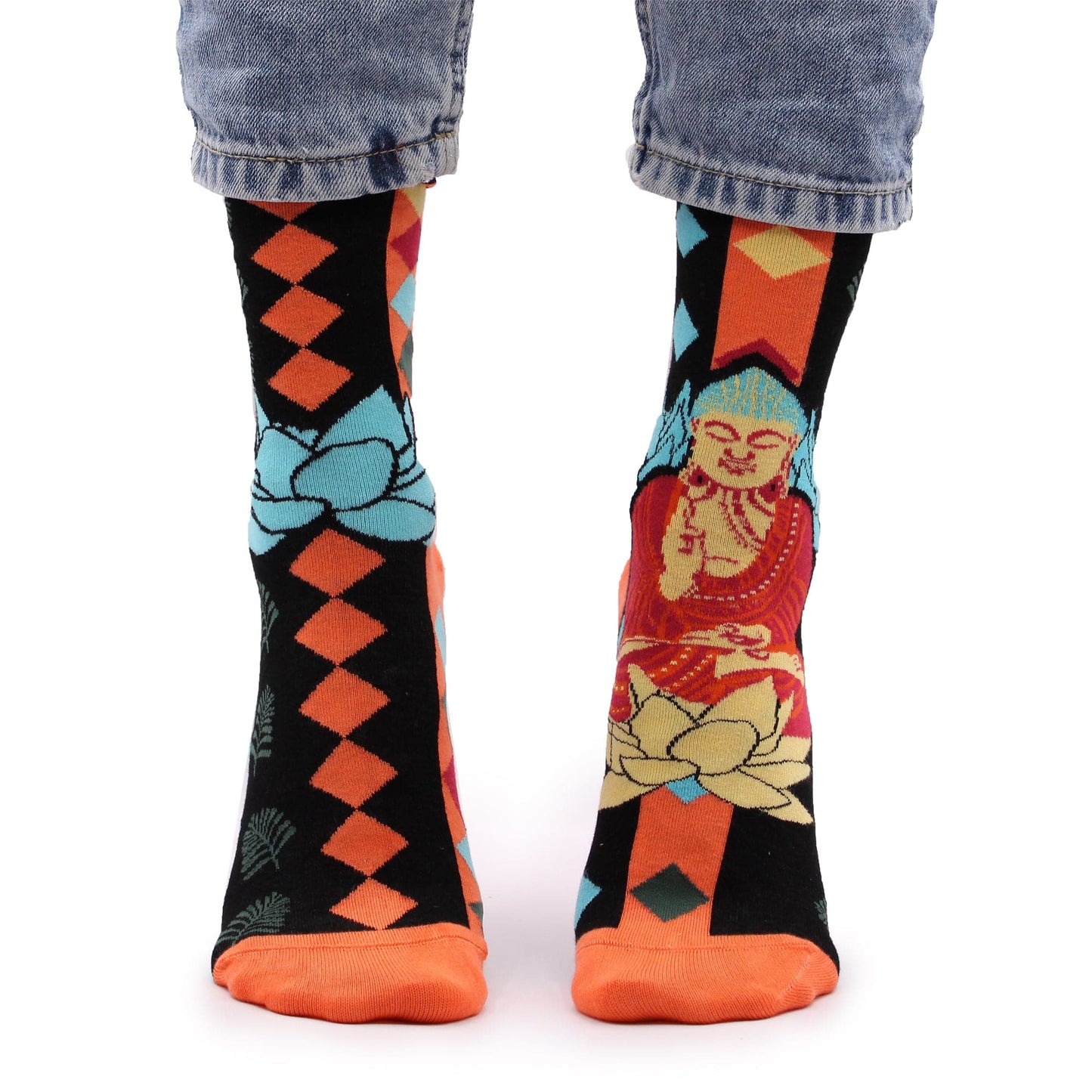 Hop Hare Bamboo Socks (36-40) - Blue Buddha & Lotus  - best price from Maltashopper.com BAMS-23F