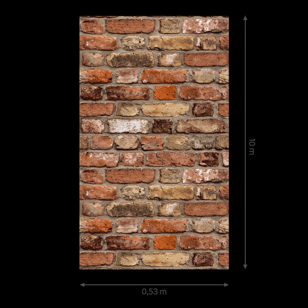 OCHRE BRICK WALLPAPER 53CMX10.5M - best price from Maltashopper.com BR480010892