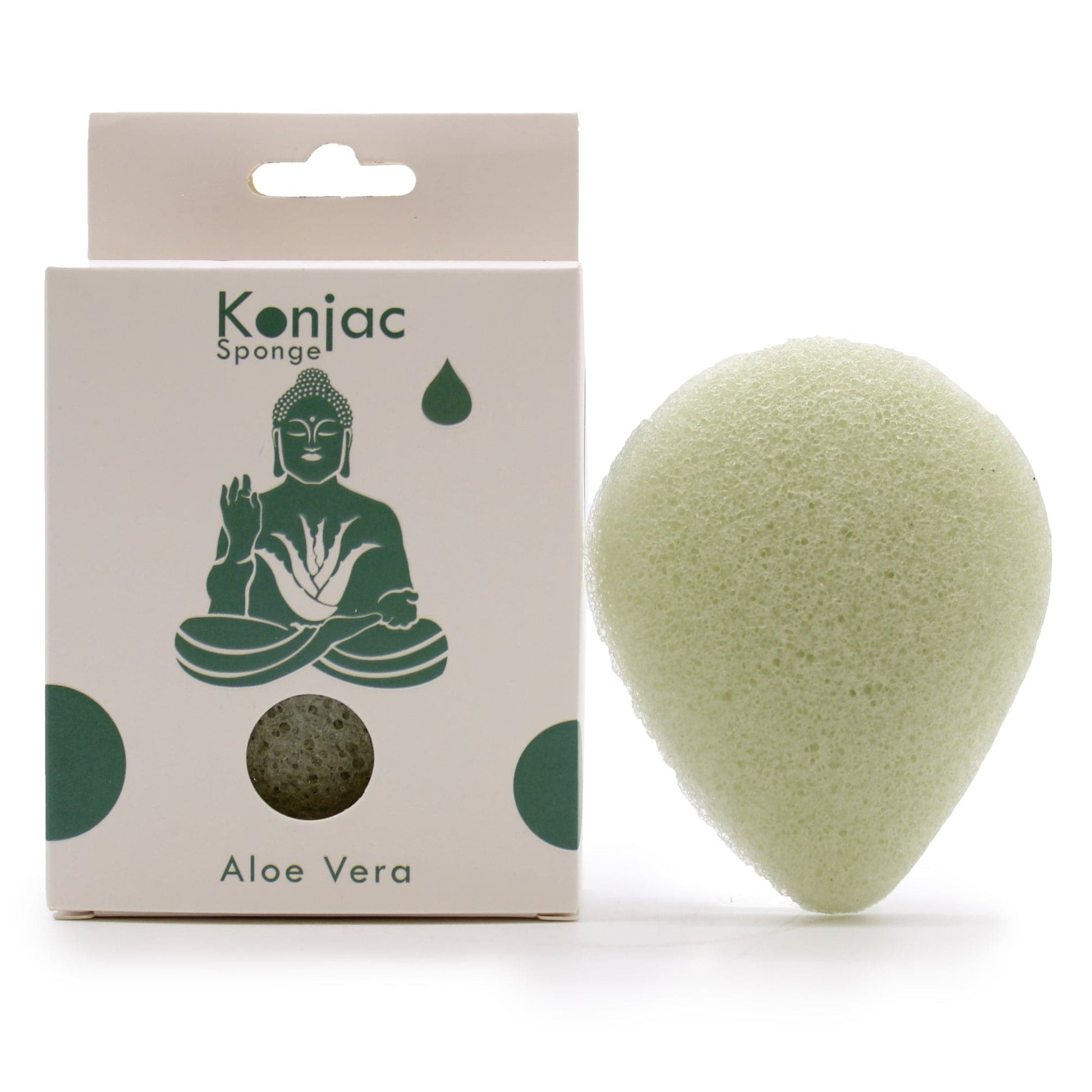 Teardrop Konjac Sponge - Aloe Vera - Healing - best price from Maltashopper.com TKONG-07