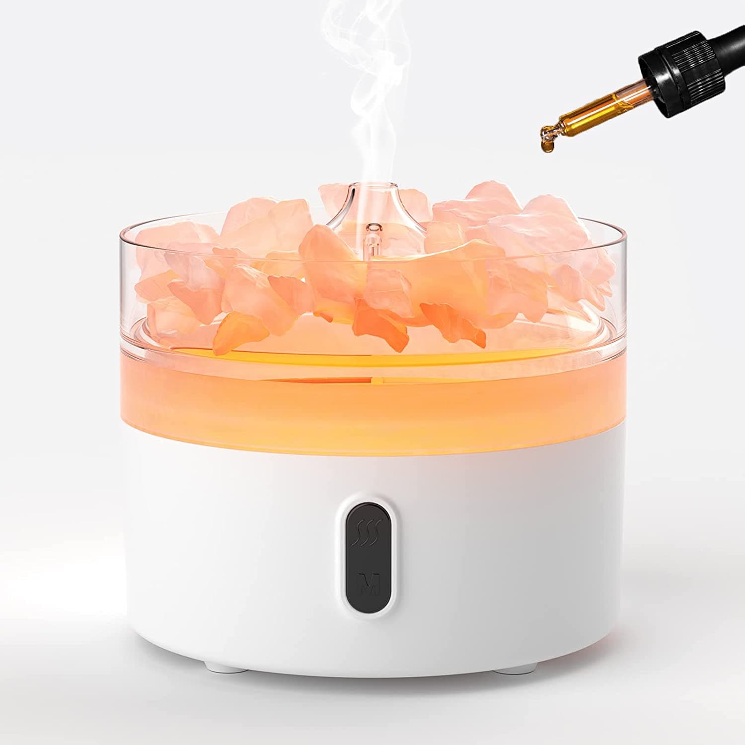 Bliss Himalayan Salt Aroma Diffuser - Night Light - USB-C - Flame Effect (Salt not included)