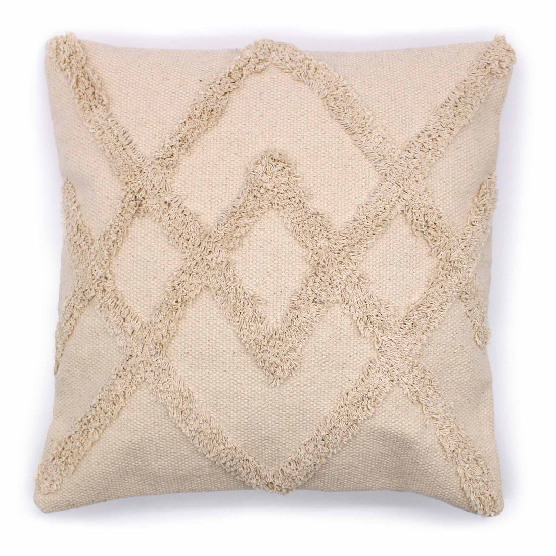 Classic Cushion Cover - Cream Lux Criss-Cross - 45x45cm - best price from Maltashopper.com CICC-08