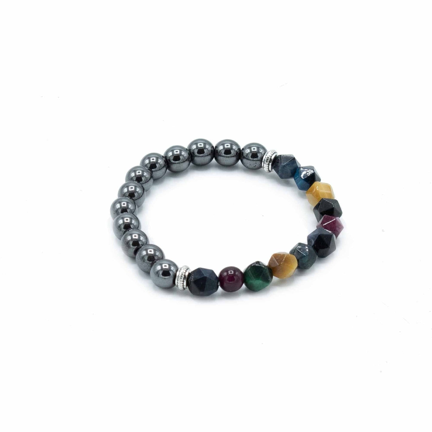 Faceted Gemstone Bracelet - Magnetic Rainbow - best price from Maltashopper.com FGEMB-01