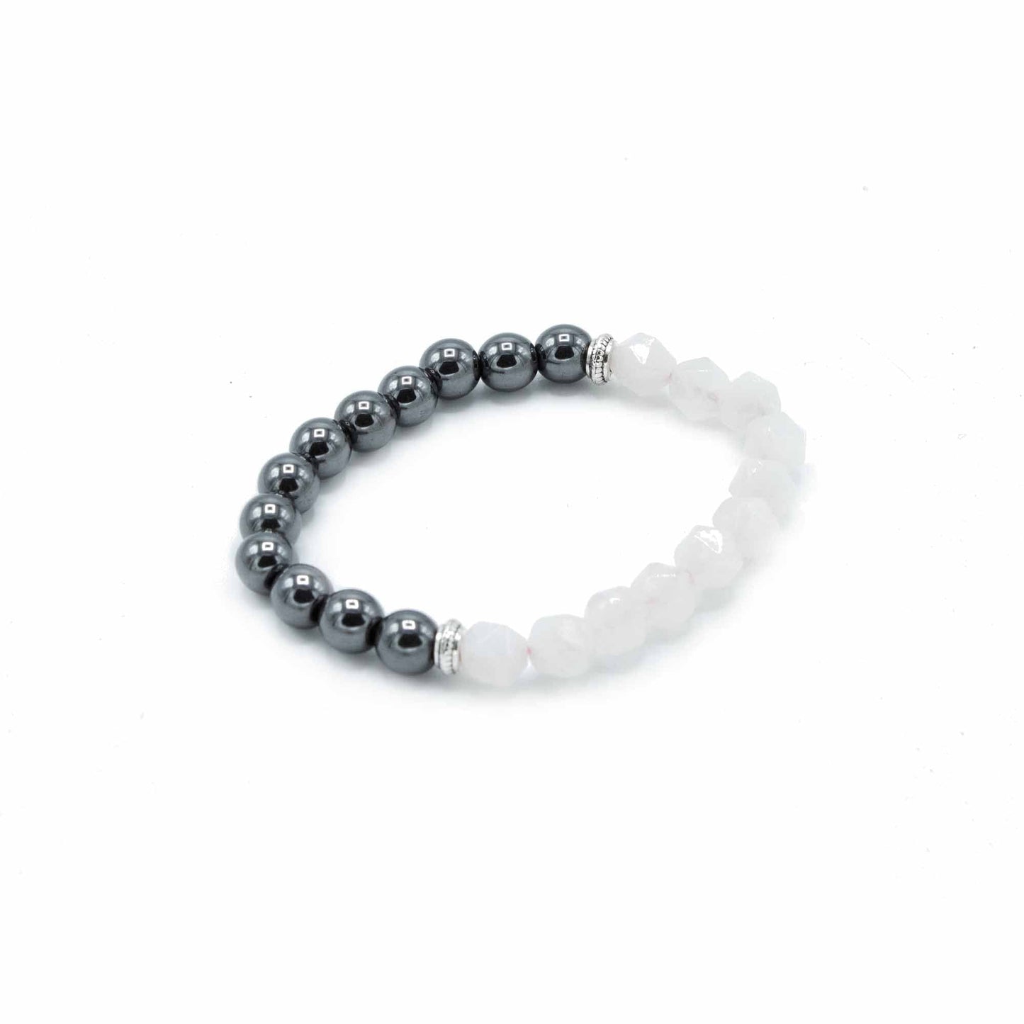 Faceted Gemstone Bracelet - Magnetc Rose Quatz - best price from Maltashopper.com FGEMB-02