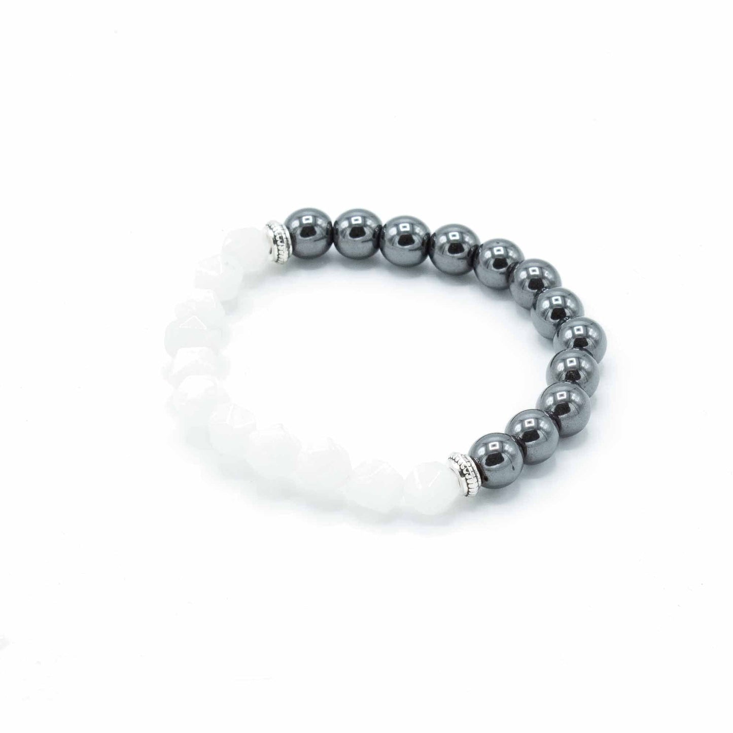 Faceted Gemstone Bracelet - Magnetic Rock Quartz - best price from Maltashopper.com FGEMB-06