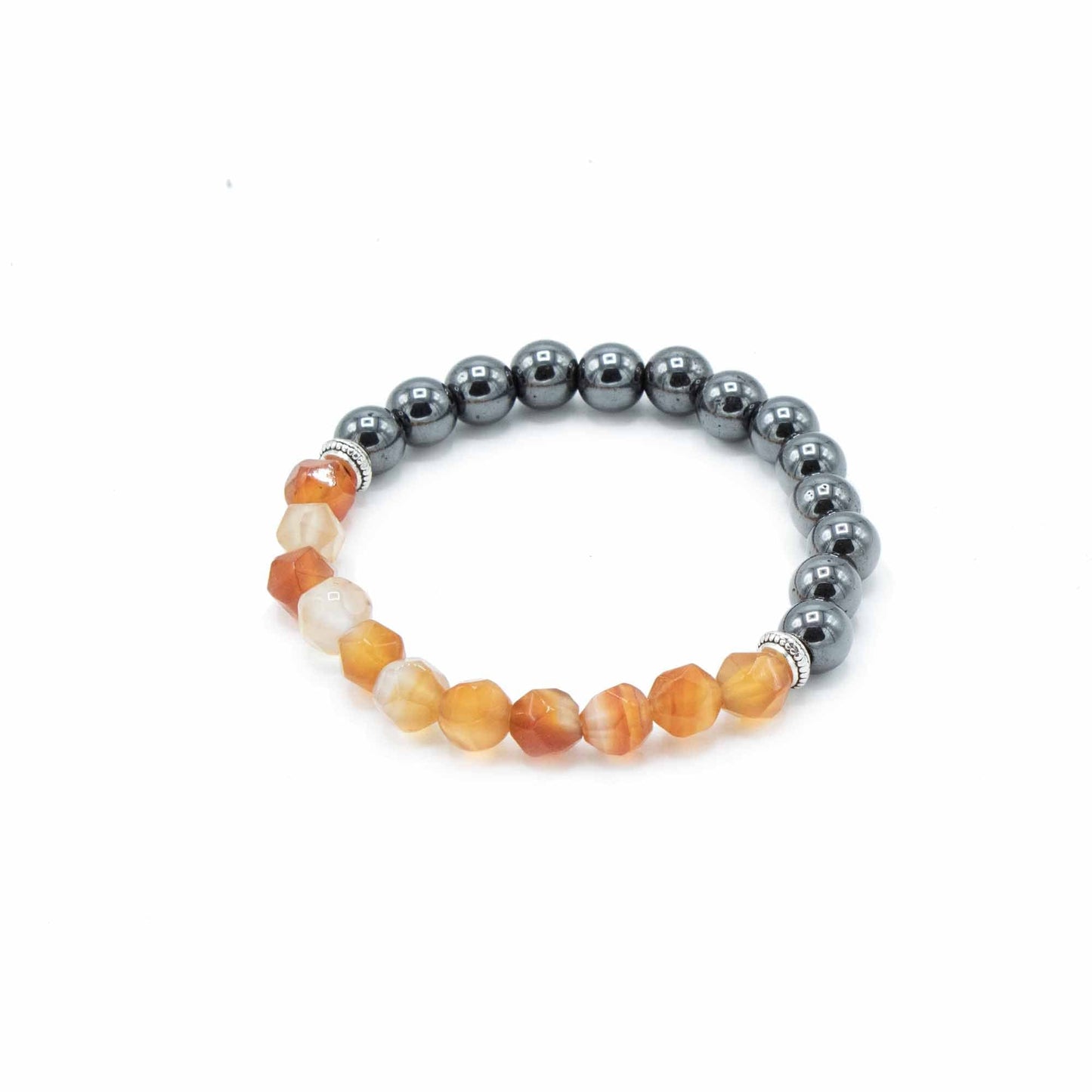 Faceted Gemstone Bracelet - Magnetic Carnelian - best price from Maltashopper.com FGEMB-07