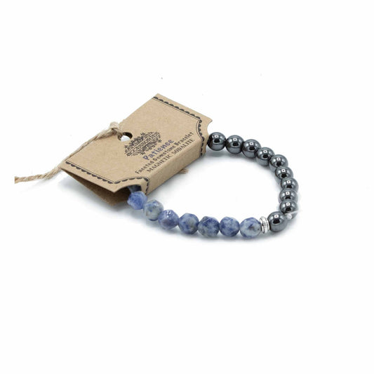 Faceted Gemstone Bracelet - Magnetic Sodalite - best price from Maltashopper.com FGEMB-11