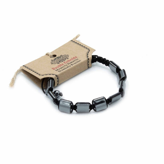 Magnetic Hematite Shamballa Bracelet - Double Cuboids - best price from Maltashopper.com MHSB-05