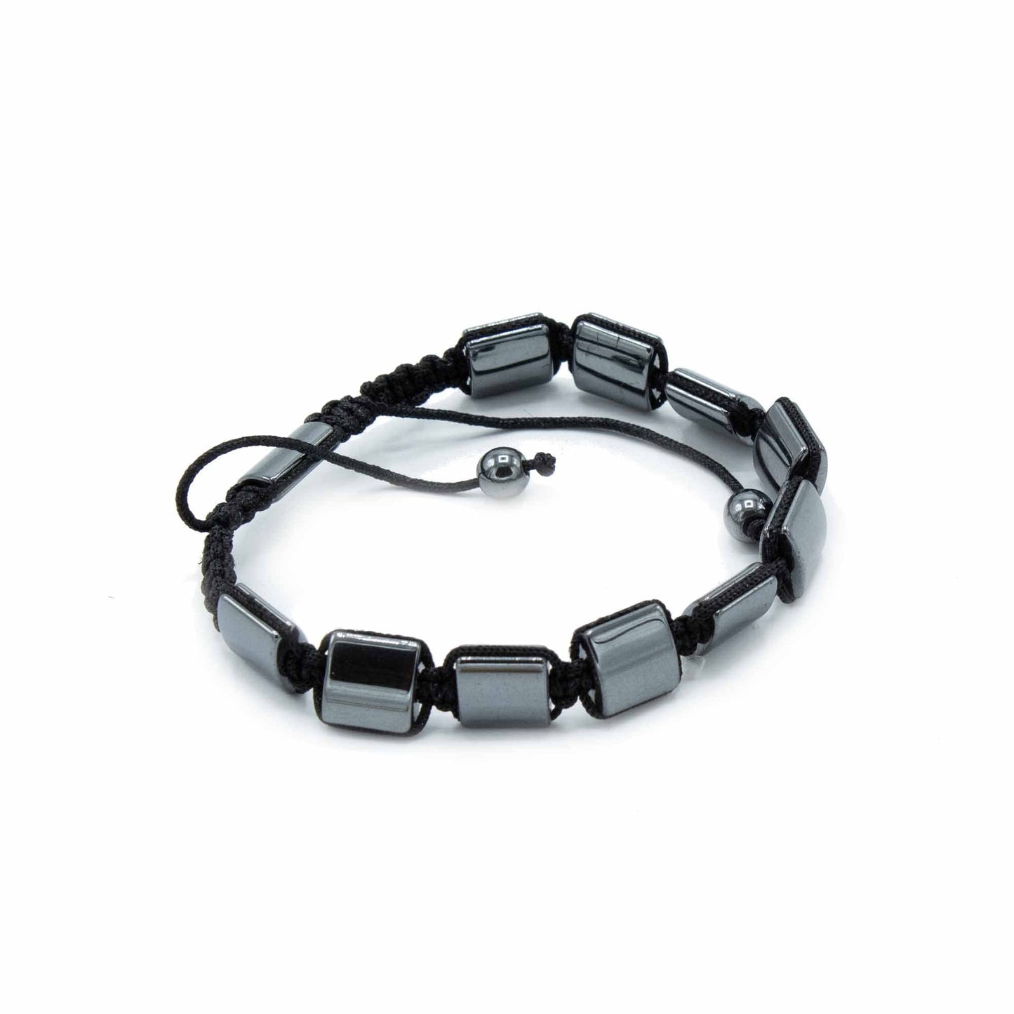 Magnetic Hematite Shamballa Bracelet - Double Cuboids - best price from Maltashopper.com MHSB-05