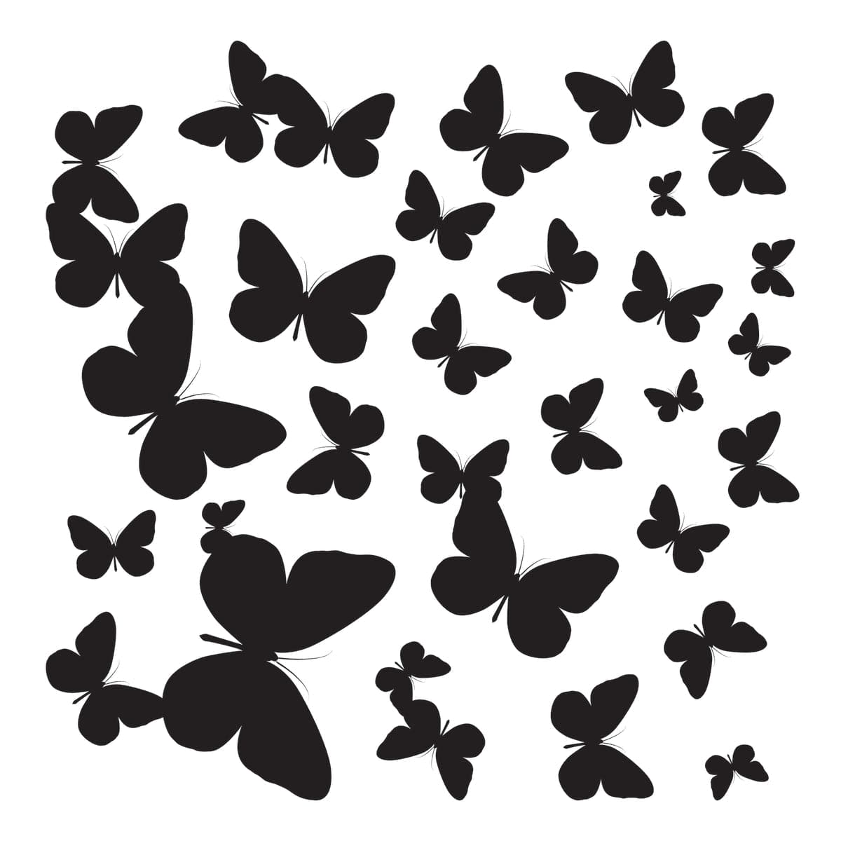 BUTTERFLIES STICKER 31.5X34 CM - best price from Maltashopper.com BR480111427