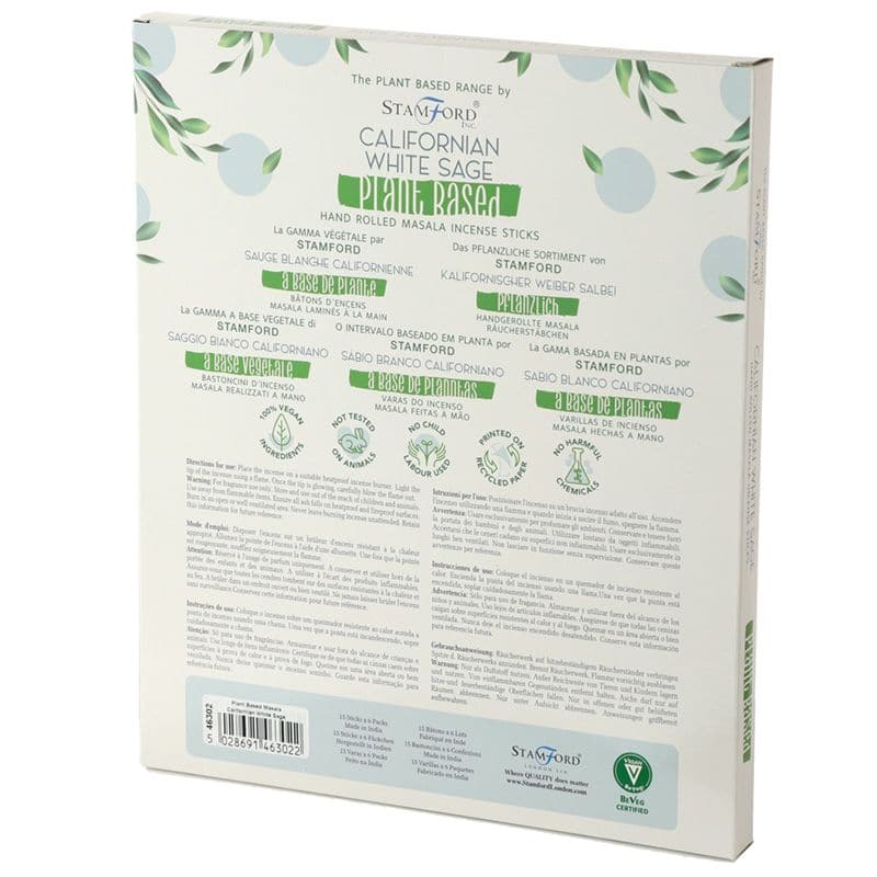 Bliss Plant Based Masala Incense Sticks - Californian White Sage