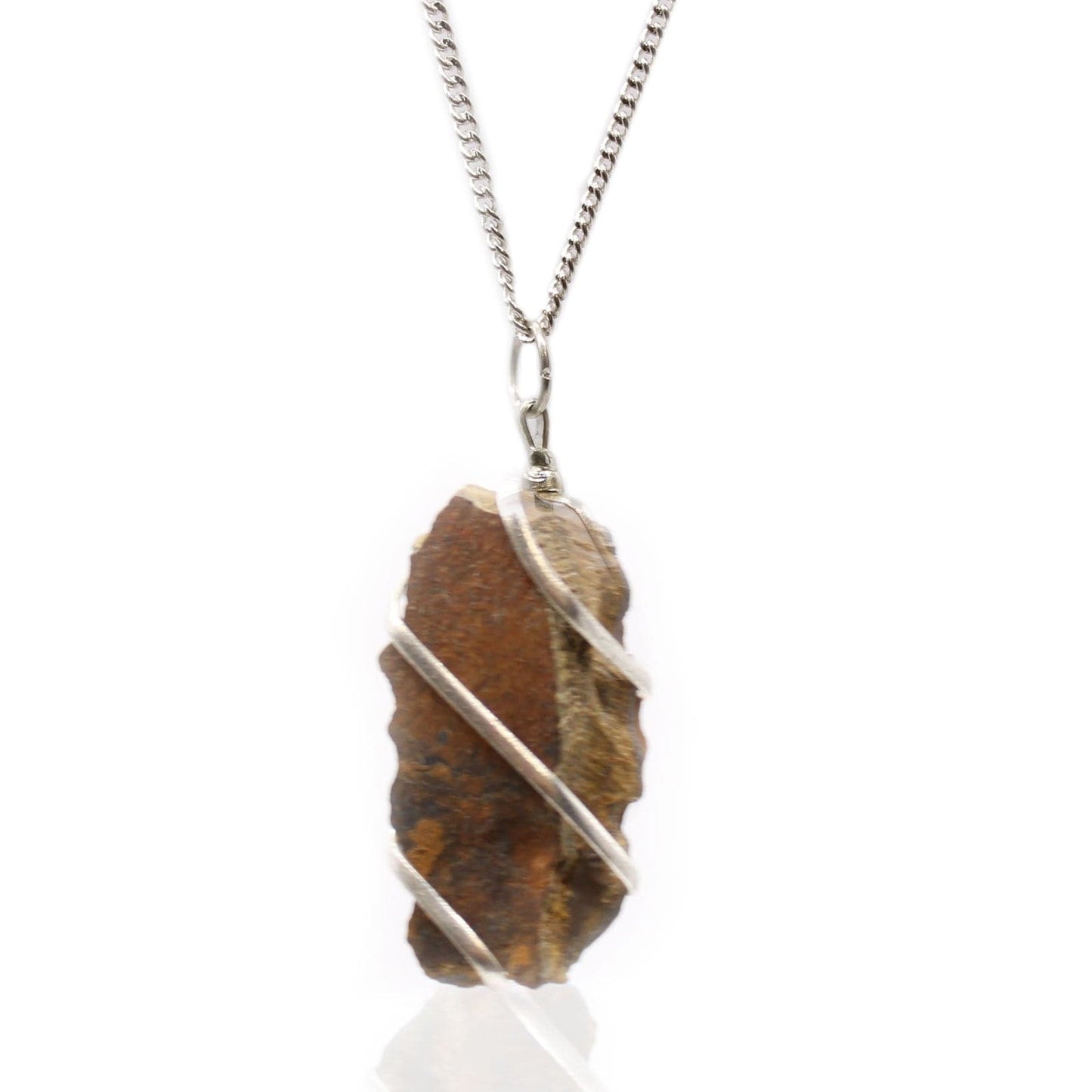 Cascade Wrapped Gemstone Necklace - Rough Tiger Eye - best price from Maltashopper.com IGJ-12