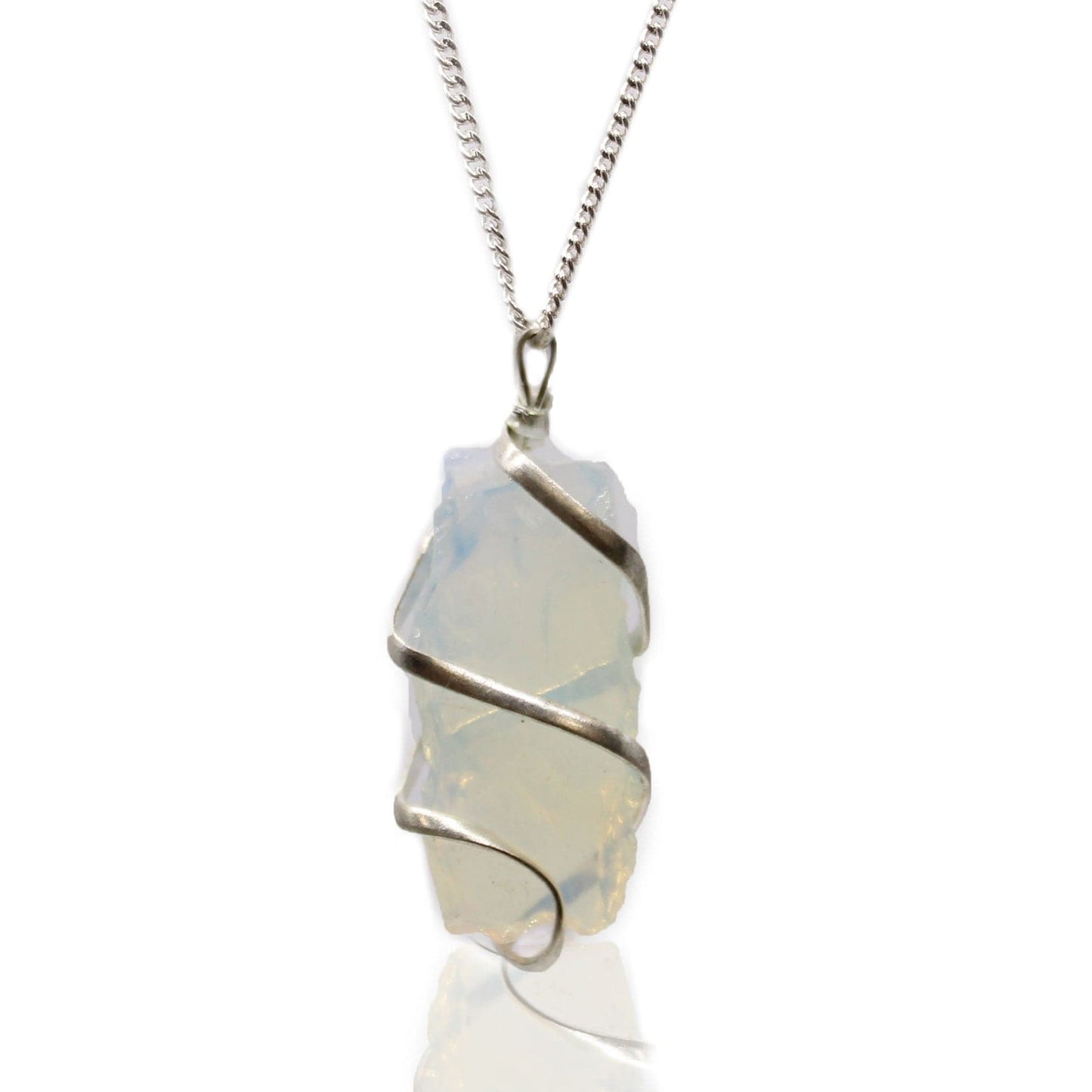 Cascade Wrapped Necklace - Rough Opalite - best price from Maltashopper.com IGJ-15