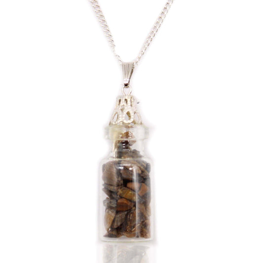 Bliss Bottled Gemstones Necklace - Tiger Eye