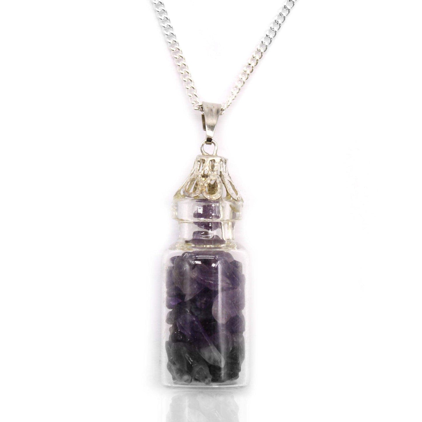 Bliss Bottled Gemstones Necklace - Amethyst