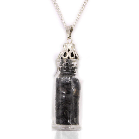 Bliss Bottled Gemstones Necklace - Black Onyx