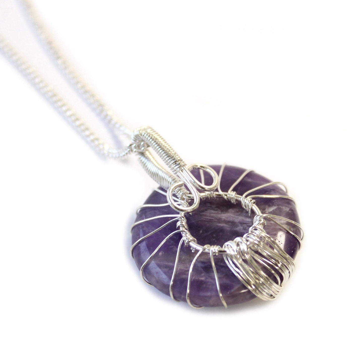 Tree of Life Gemstone Necklace - Amethyst - best price from Maltashopper.com IGJ-03