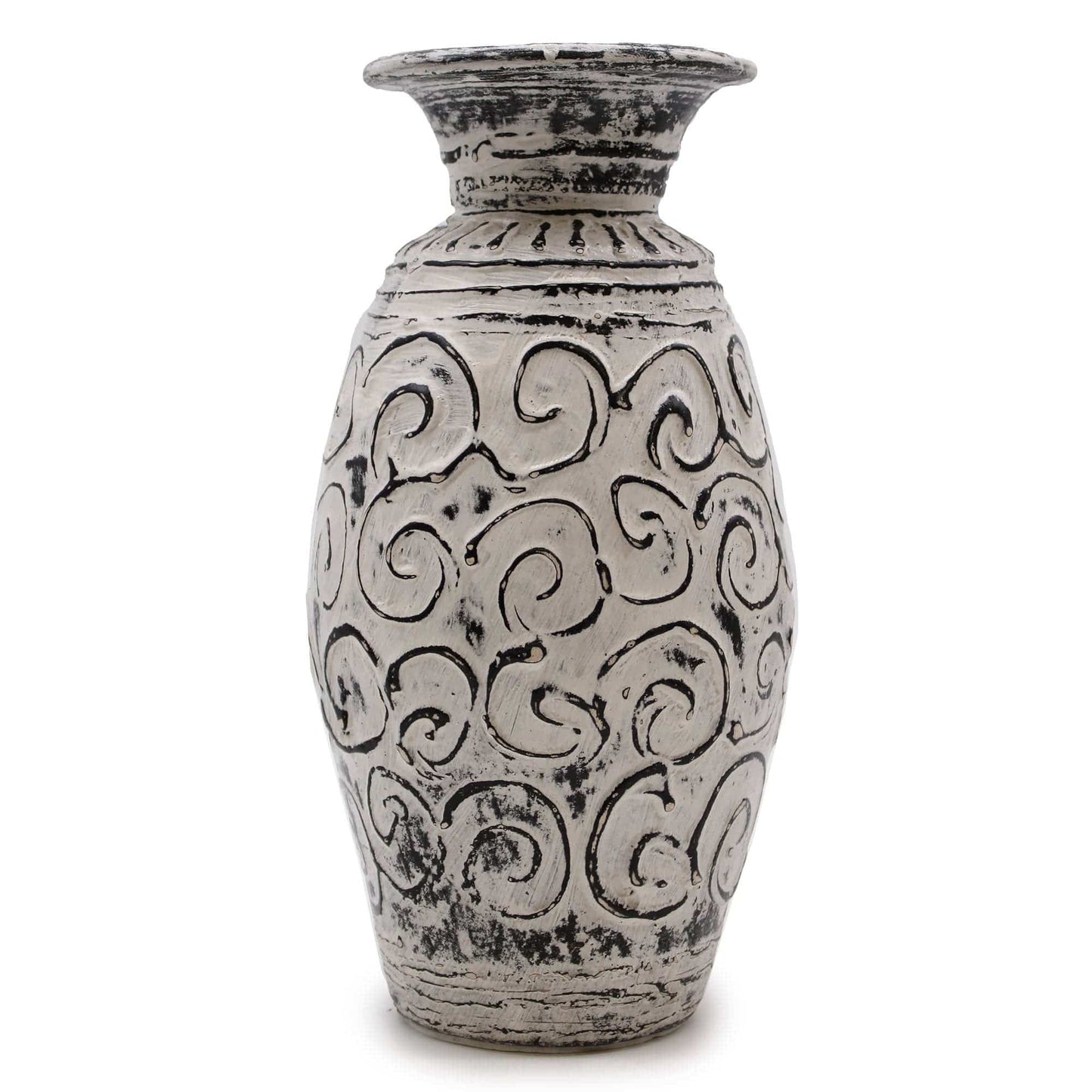 Bliss Swirls Shaped Vase - Cream