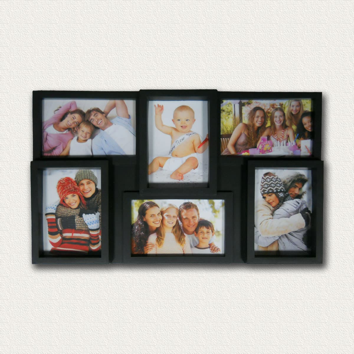 MULTIFOTO EASY 28X44 CM 6 PLACES PVC BLACK - best price from Maltashopper.com BR480005819