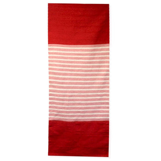 Indian Cotton Rug - 70x170cm - Red/Pink - best price from Maltashopper.com ICR-04