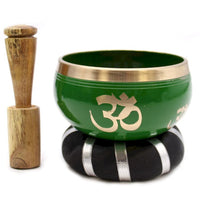 Tree of Life Singing Bowl Set- Green 10.7cm - best price from Maltashopper.com TIB-90