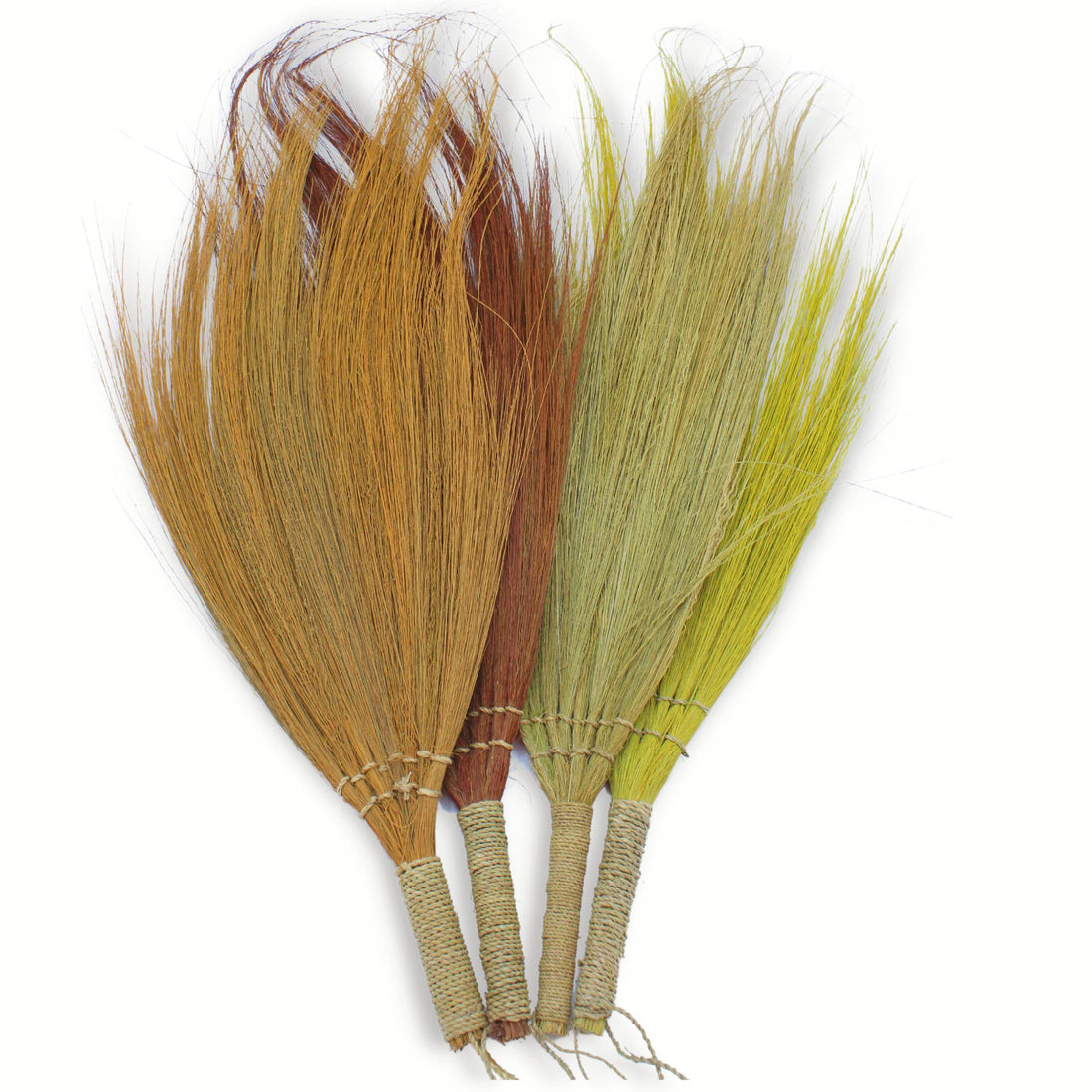 Set 4 - Pampus Long Broom - Natural colours - best price from Maltashopper.com NPB-02