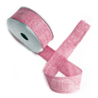 Natural Texture Ribbon 38mm x 20m - Baby Pink