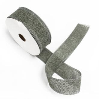 Bliss Natural Texture Ribbon 38mm x 20m - Charcoal