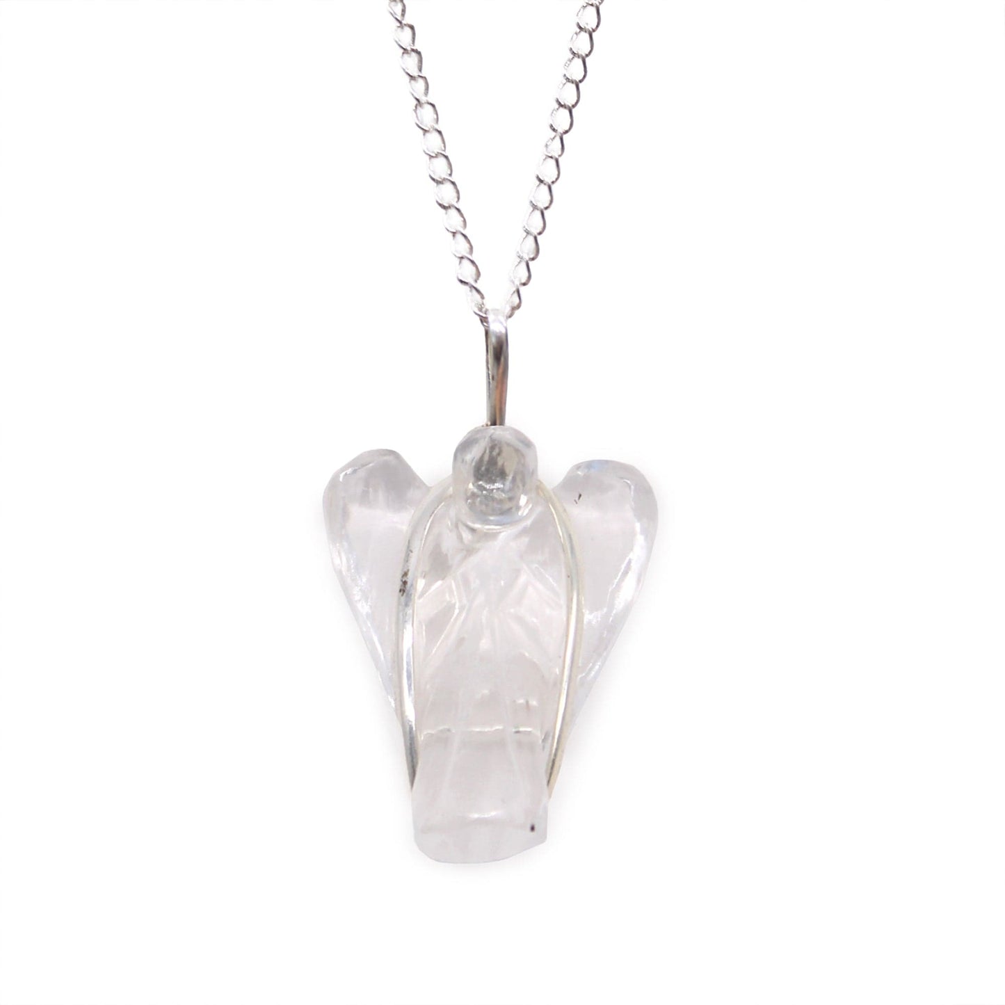 Gemstone Guardian Angel Pendant - Rock Quartz - best price from Maltashopper.com GPJ-16