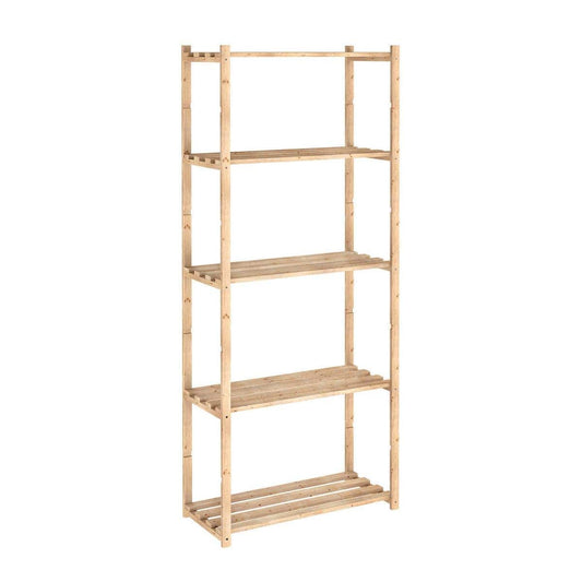 Bricocenter WOODEN SHELF L70XP30XH170CM 5 SHELVES