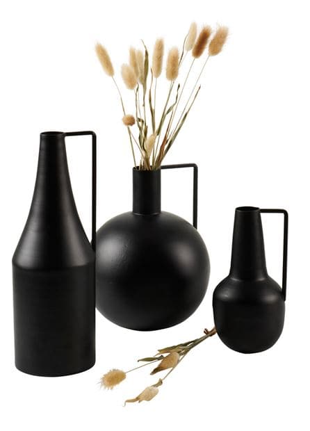 BASTA Black spherical vase H 20 cm - Ø 17 cm - Ø 4 cm - best price from Maltashopper.com CS660688