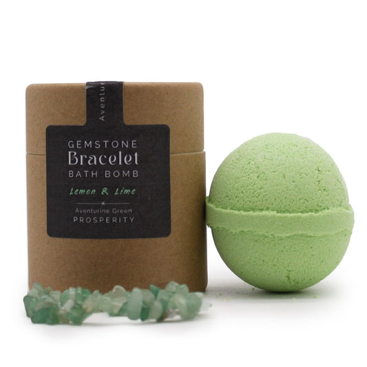 Bliss Green Aventurine Gem Bracelet Bath Bomb