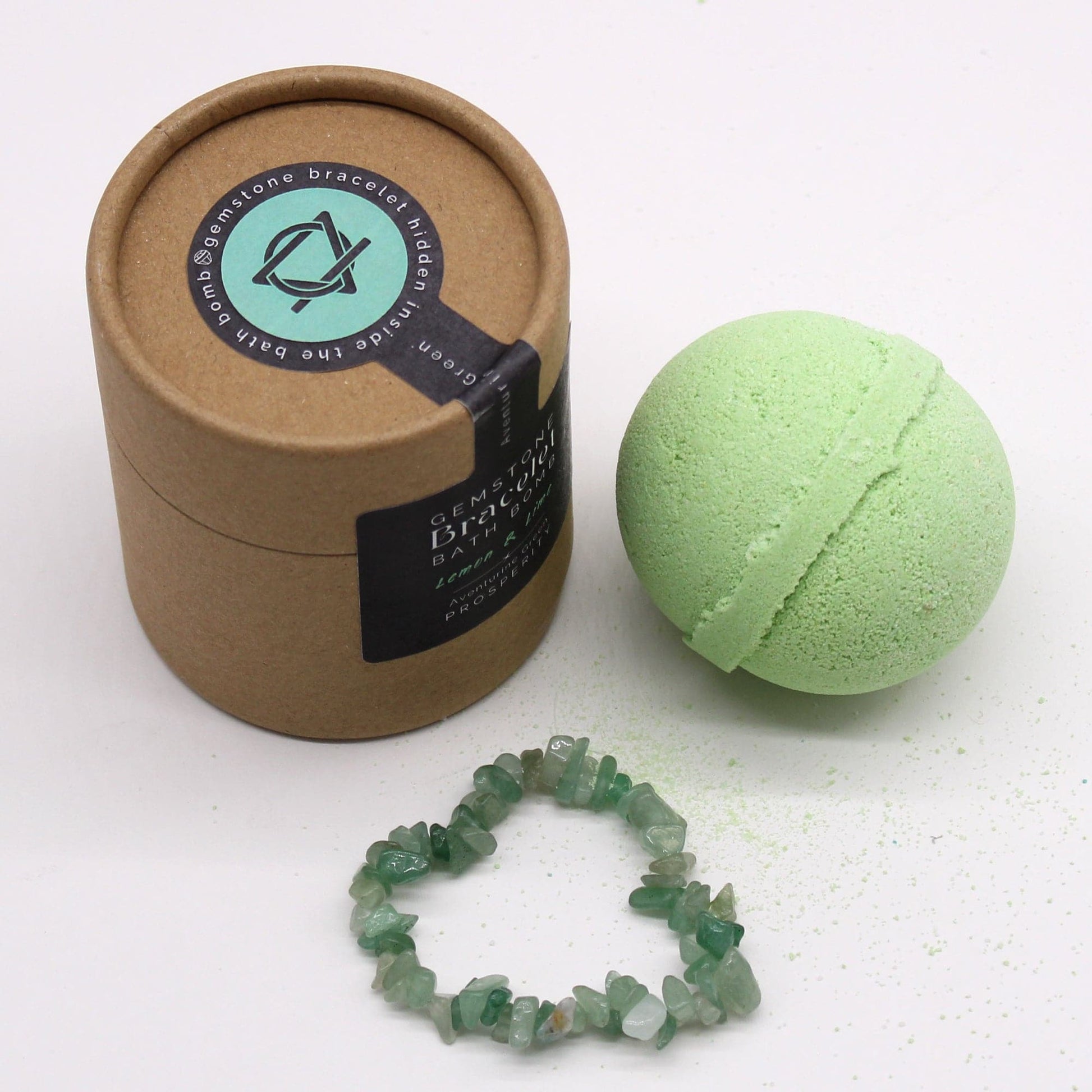 Bliss Green Aventurine Gem Bracelet Bath Bomb