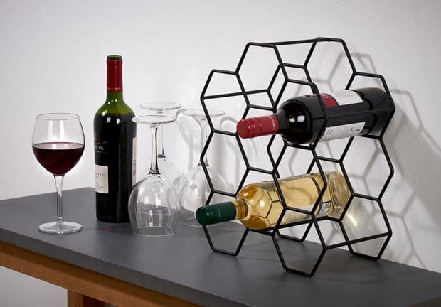 NAU Wine cellar for 9 bottles black H 35.5 x W 28.5 x D 16 cm - best price from Maltashopper.com CS608860