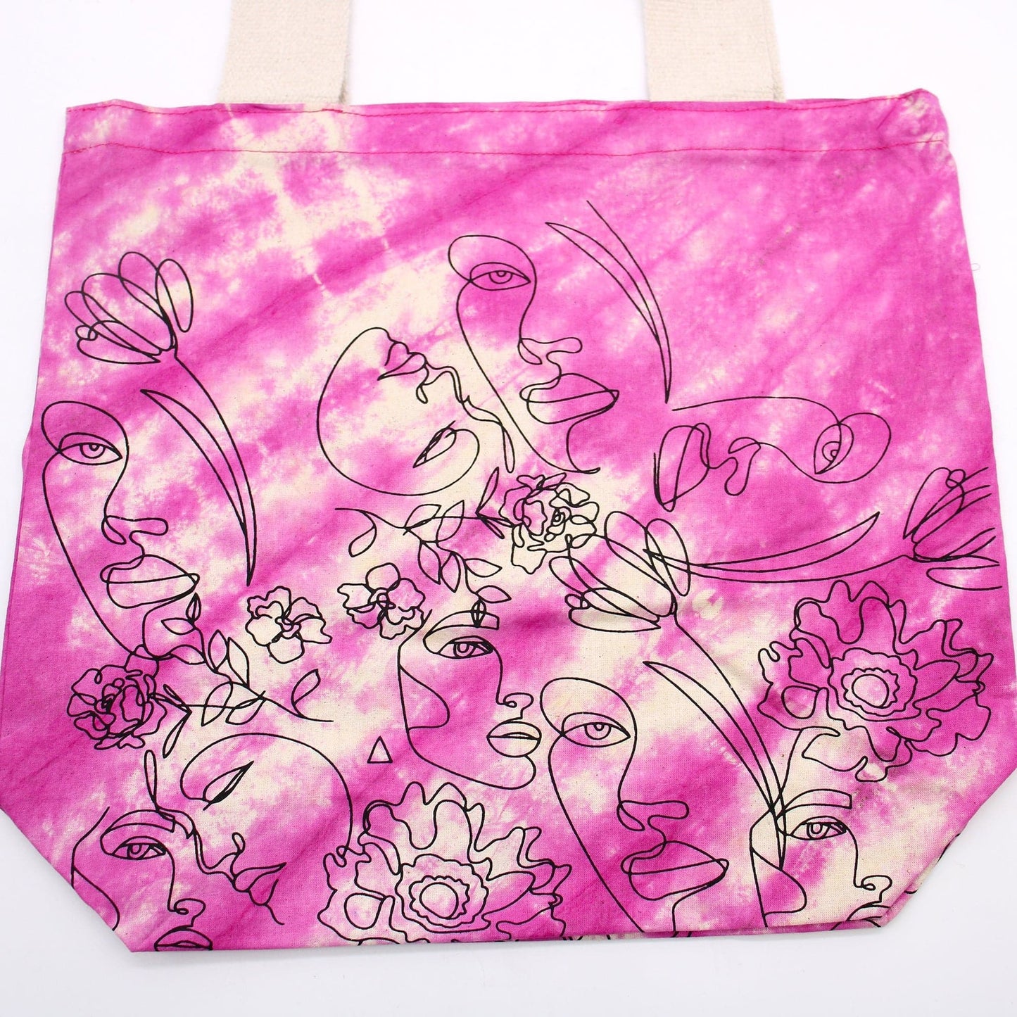 Bliss Tye-Dye Cotton Bag (6oz) - 38x42x12cm - Pretty Face - Magento - Natural Handle
