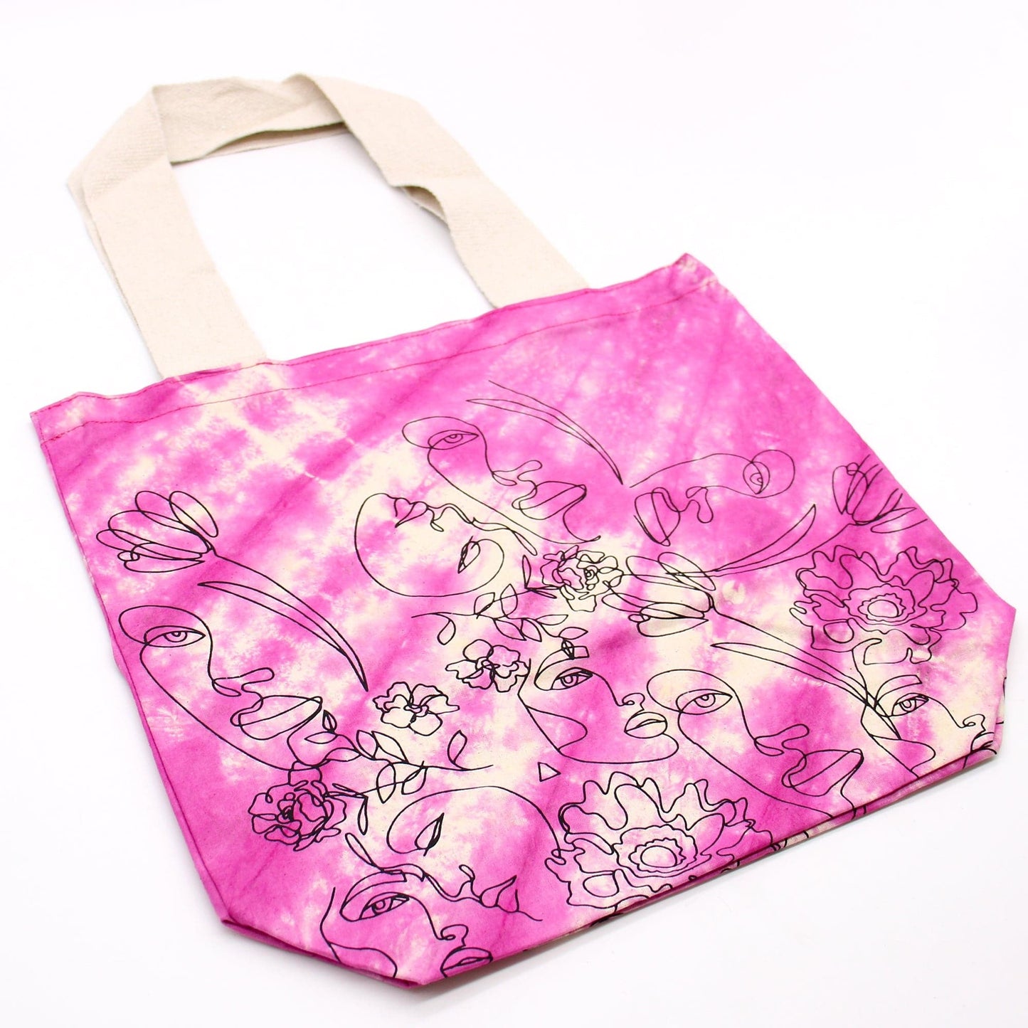 Bliss Tye-Dye Cotton Bag (6oz) - 38x42x12cm - Pretty Face - Magento - Natural Handle