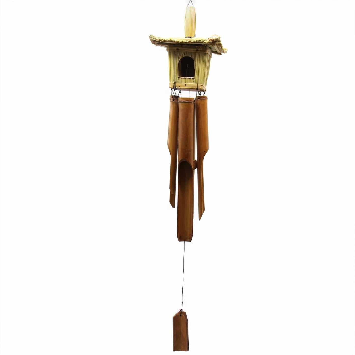 Bliss Square Seagrass Bird Box with Chimes 49x15cm