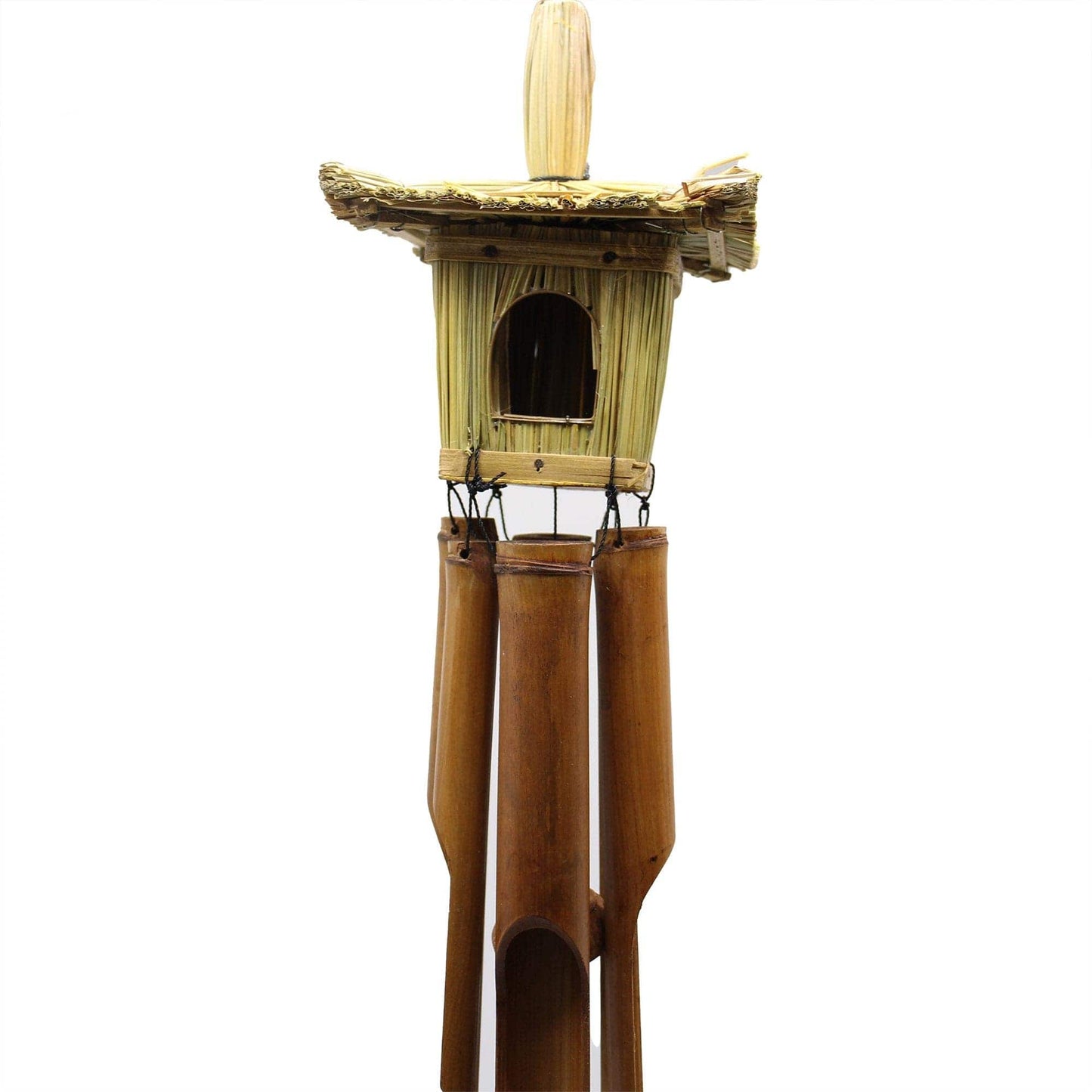 Bliss Square Seagrass Bird Box with Chimes 49x15cm