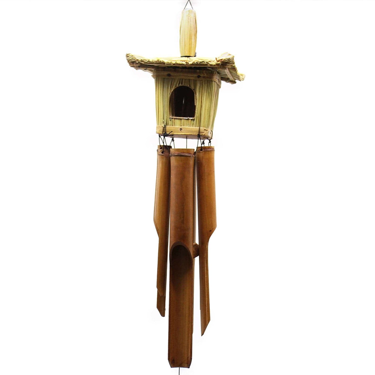 Bliss Square Seagrass Bird Box with Chimes 49x15cm