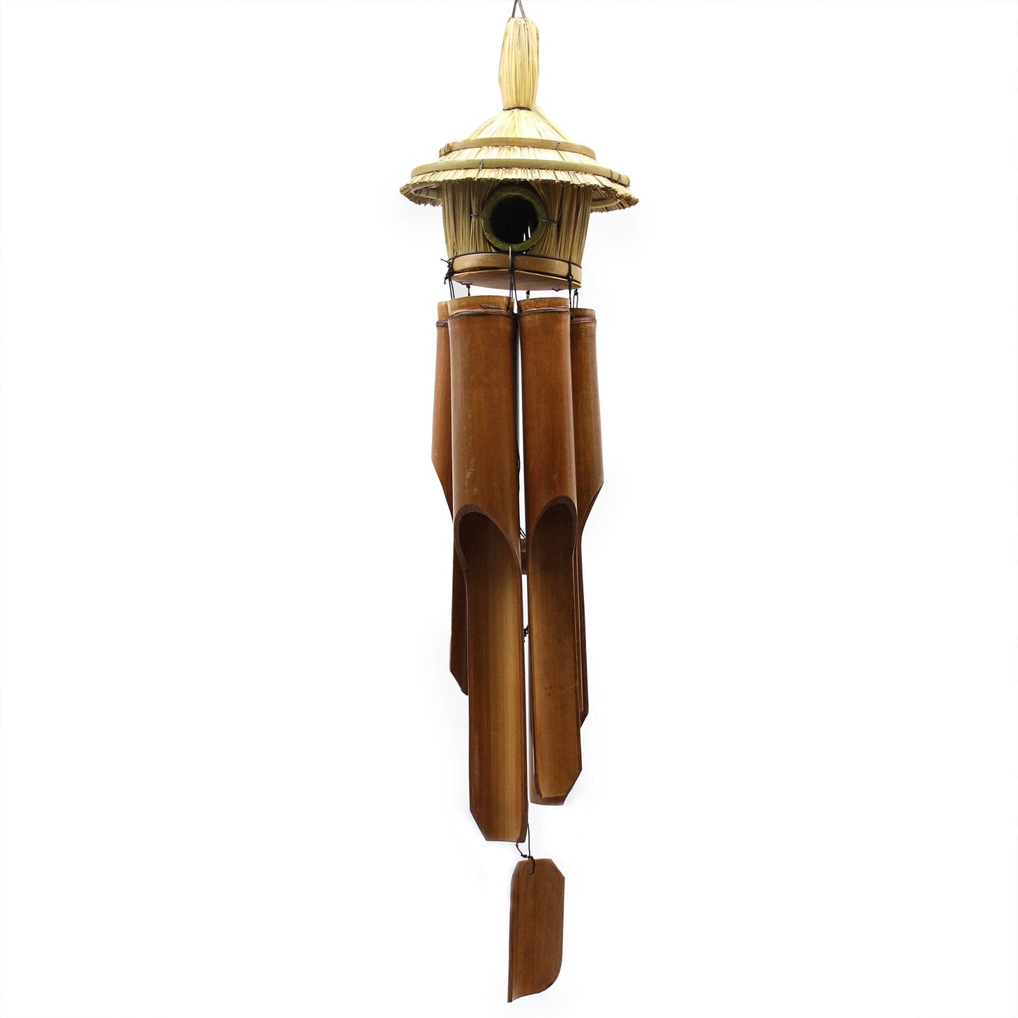 Lrg Round Seagrass Bird Box with Chimes 56x20cm - best price from Maltashopper.com BIRDB-05