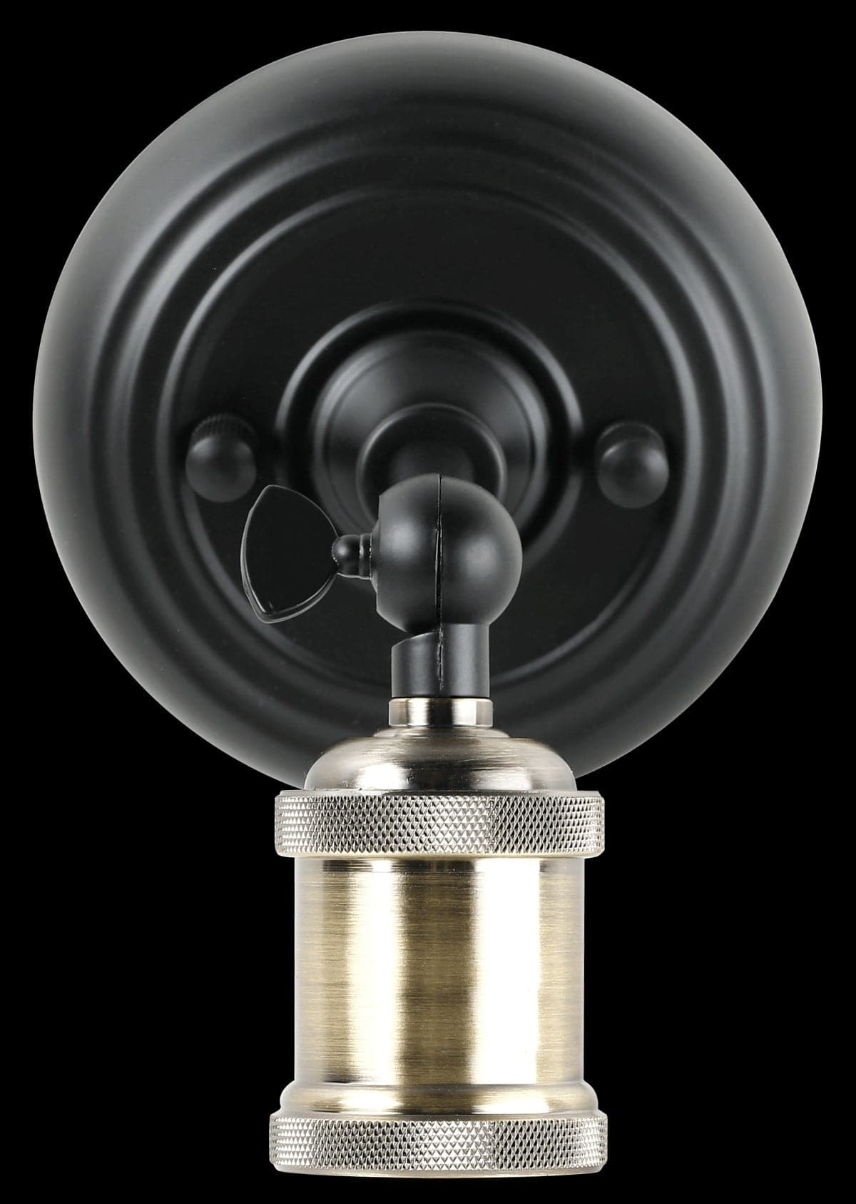 WALL LIGHT METAL ARM BLACK 12X14X15.5CM E27=60W - best price from Maltashopper.com BR420003985