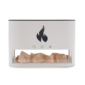 Bliss Blaze Aroma Diffuser - Himalayan Salt Chamber - USB-C - Flame Effect (Salt not included)