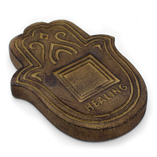 Healling Incense Plate - Black Lava-Stone - best price from Maltashopper.com HIPP-02